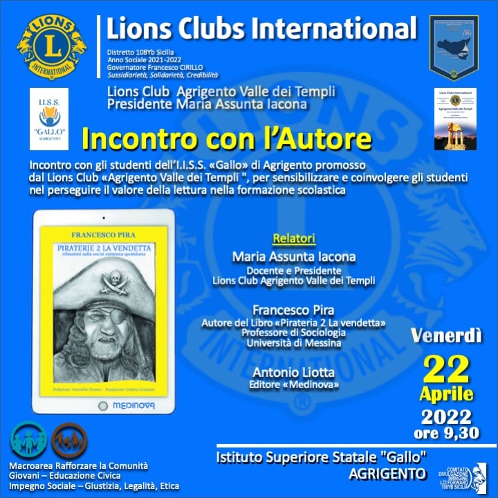 Lions Club Valle Dei Templi Venerd Alliiss Gallo Incontro Con L