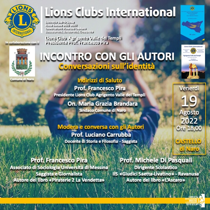 Lions Club Agrigento Valle dei Templi Cultura e identità al Castello