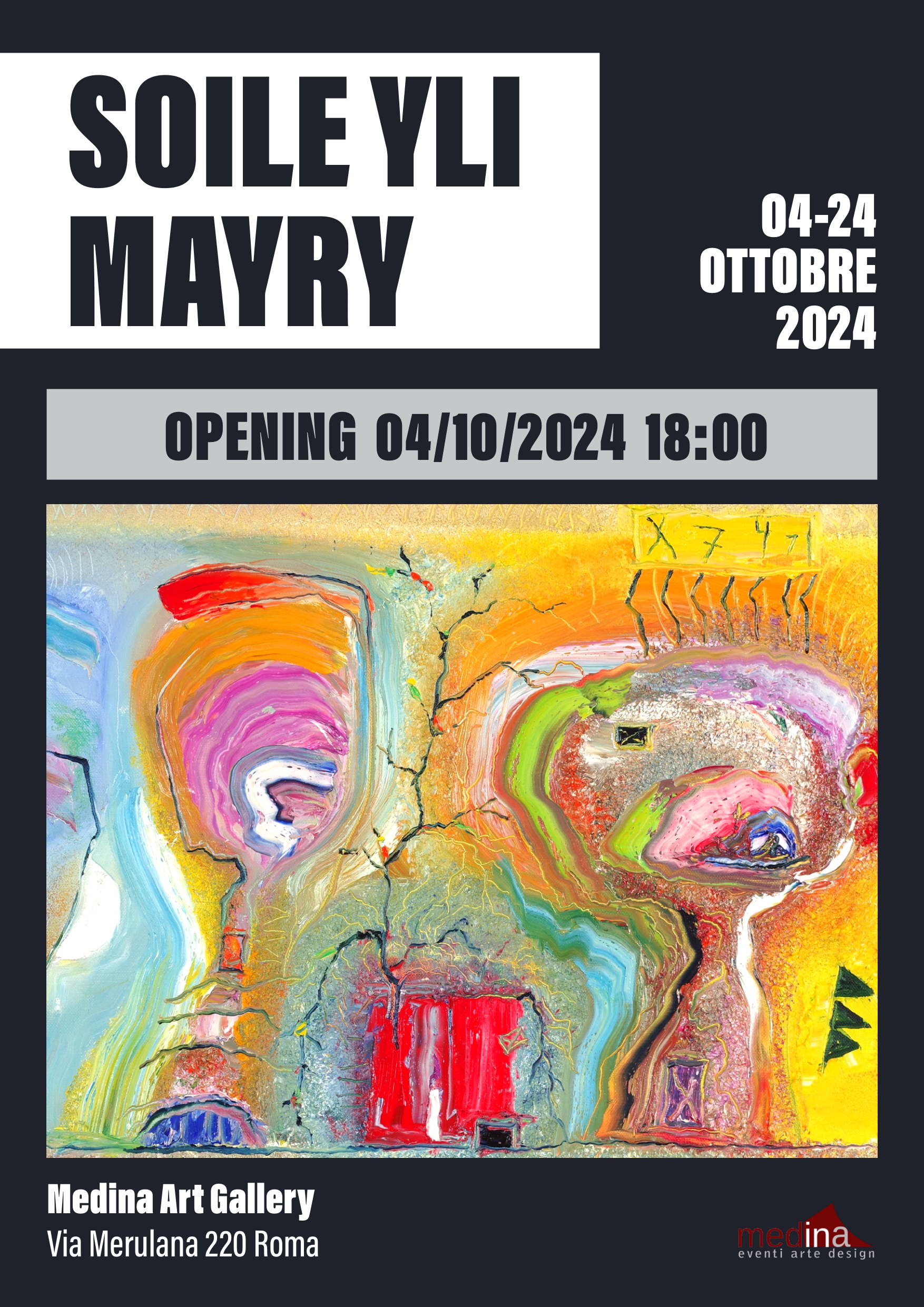 Roma. SOLO EXHIBIT SOILE YLI MAYRY in mostra al Medina Art Gallery. Opening 4 ottobre ’24